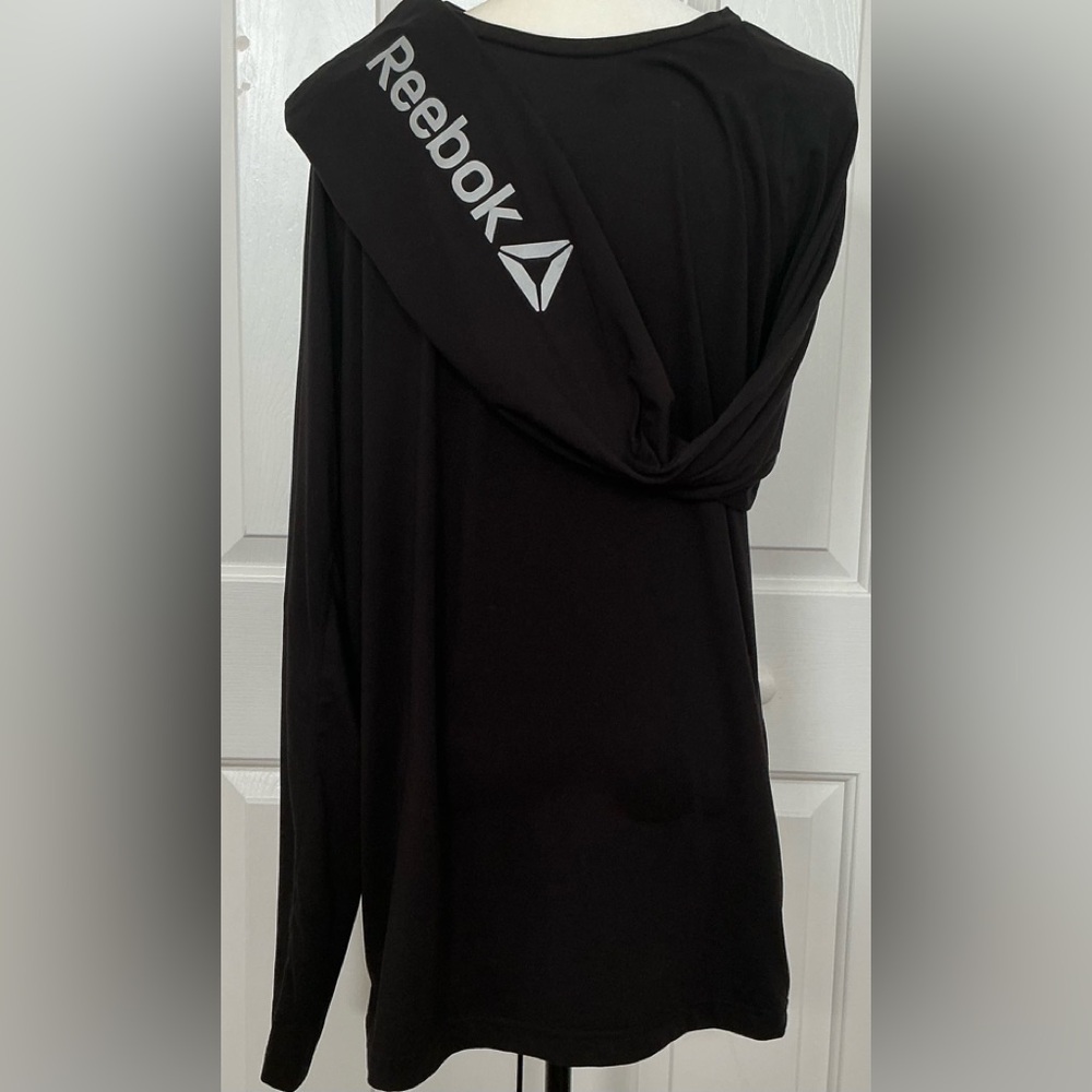 Reebok Black Long Sleeve Top with Logo